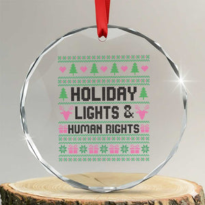 Christmas Lights For Human Rights Crystal Glass Ornament Equality Supporter Gift TS12 Transparent Glass 3'' Circle Print Your Wear