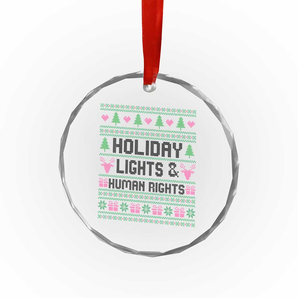 Christmas Lights For Human Rights Crystal Glass Ornament Equality Supporter Gift TS12 Print Your Wear