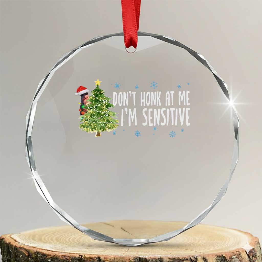 Christmas Marcus The Worm Crystal Glass Ornament Dont Honk At Me Im Sensitive Funny Brainrot Meme TS10 Transparent Glass 3'' Circle Print Your Wear