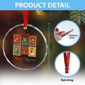 Christmas Marcus The Worm Meme Crystal Glass Ornament Funny Merry Marcus Gift TS12 Print Your Wear