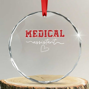 Christmas Medical Assistant Crystal Glass Ornament MA Nurse Gift TS10 Transparent Glass 3'' Circle Print Your Wear