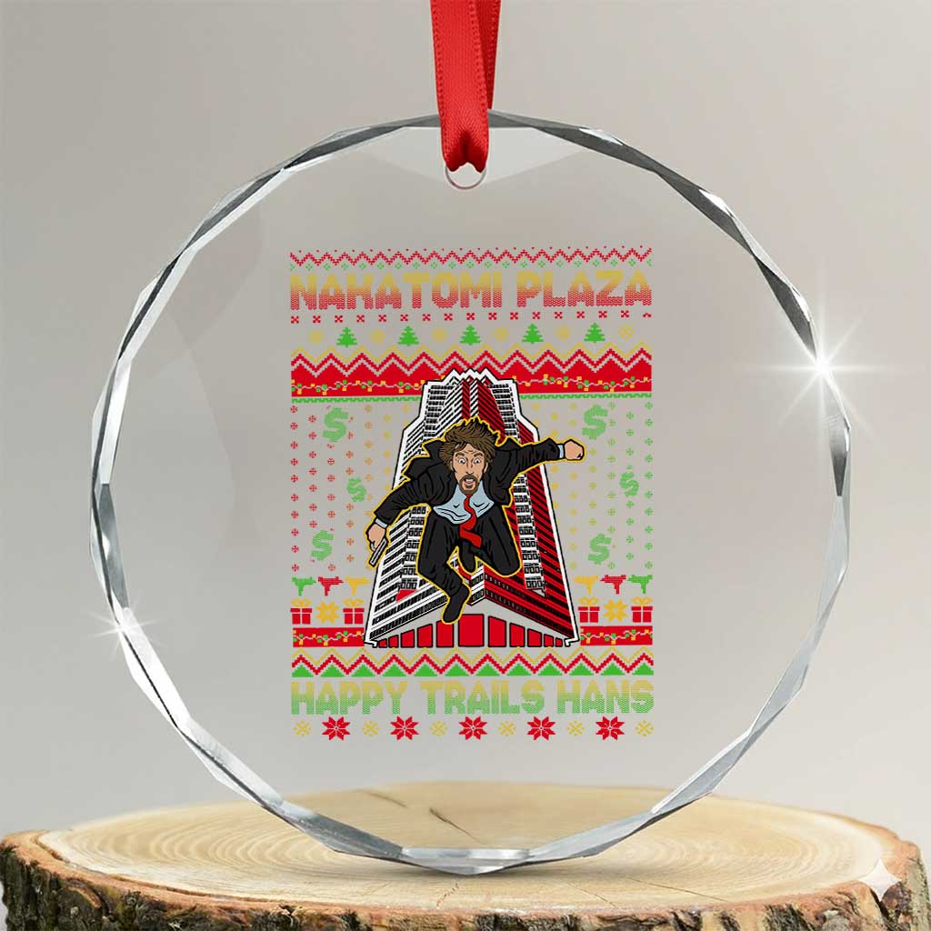 Christmas Nakatomi Plaza 1988 Crystal Glass Ornament Happy Trails Hans TS09 Transparent Glass 3'' Circle Print Your Wear