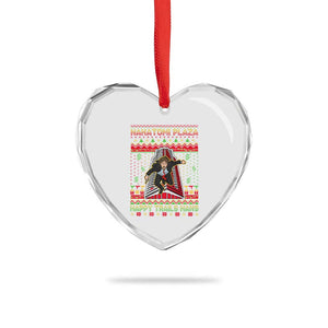 Christmas Nakatomi Plaza 1988 Heart Crystal Glass Ornament Happy Trails Hans TS09 Print Your Wear