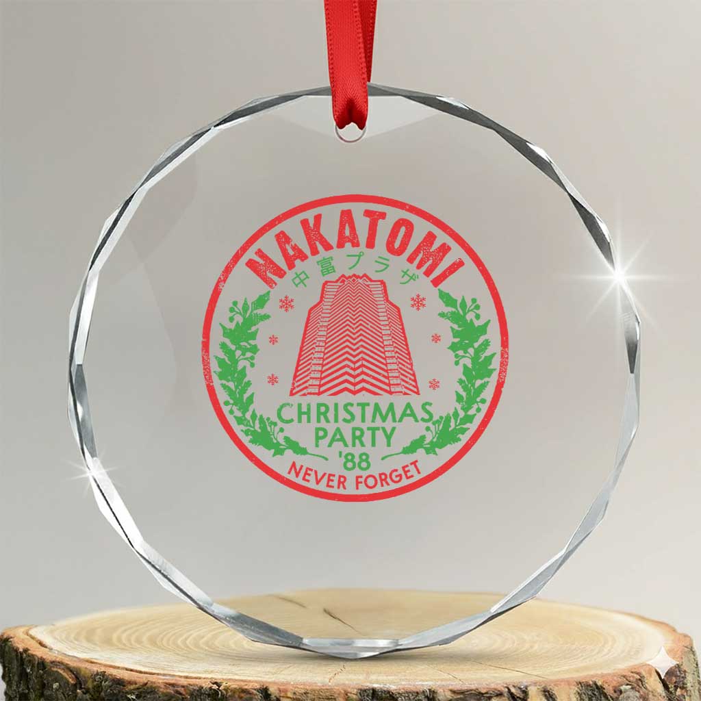 Christmas Nakatomi Plaza Crystal Glass Ornament Christmas Party 1988 Never Forget Xmas Mistletoe TS11 Transparent Glass 3'' Circle Print Your Wear