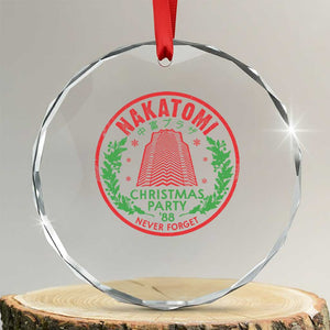 Christmas Nakatomi Plaza Crystal Glass Ornament Christmas Party 1988 Never Forget Xmas Mistletoe TS11 Transparent Glass 3'' Circle Print Your Wear
