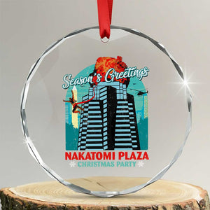 Christmas Nakatomi Plaza Crystal Glass Ornament Season's Greeting Christmas Party Hans Gruber TS11 Transparent Glass 3'' Circle Print Your Wear