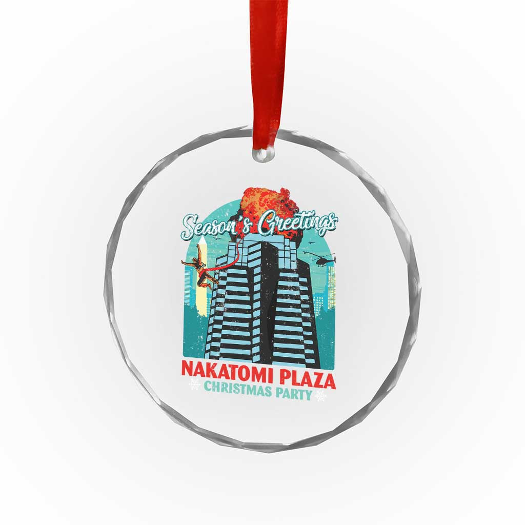 Christmas Nakatomi Plaza Crystal Glass Ornament Season's Greeting Christmas Party Hans Gruber TS11 Print Your Wear