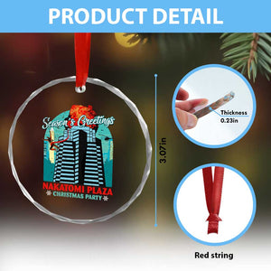 Christmas Nakatomi Plaza Crystal Glass Ornament Season's Greeting Christmas Party Hans Gruber TS11 Print Your Wear