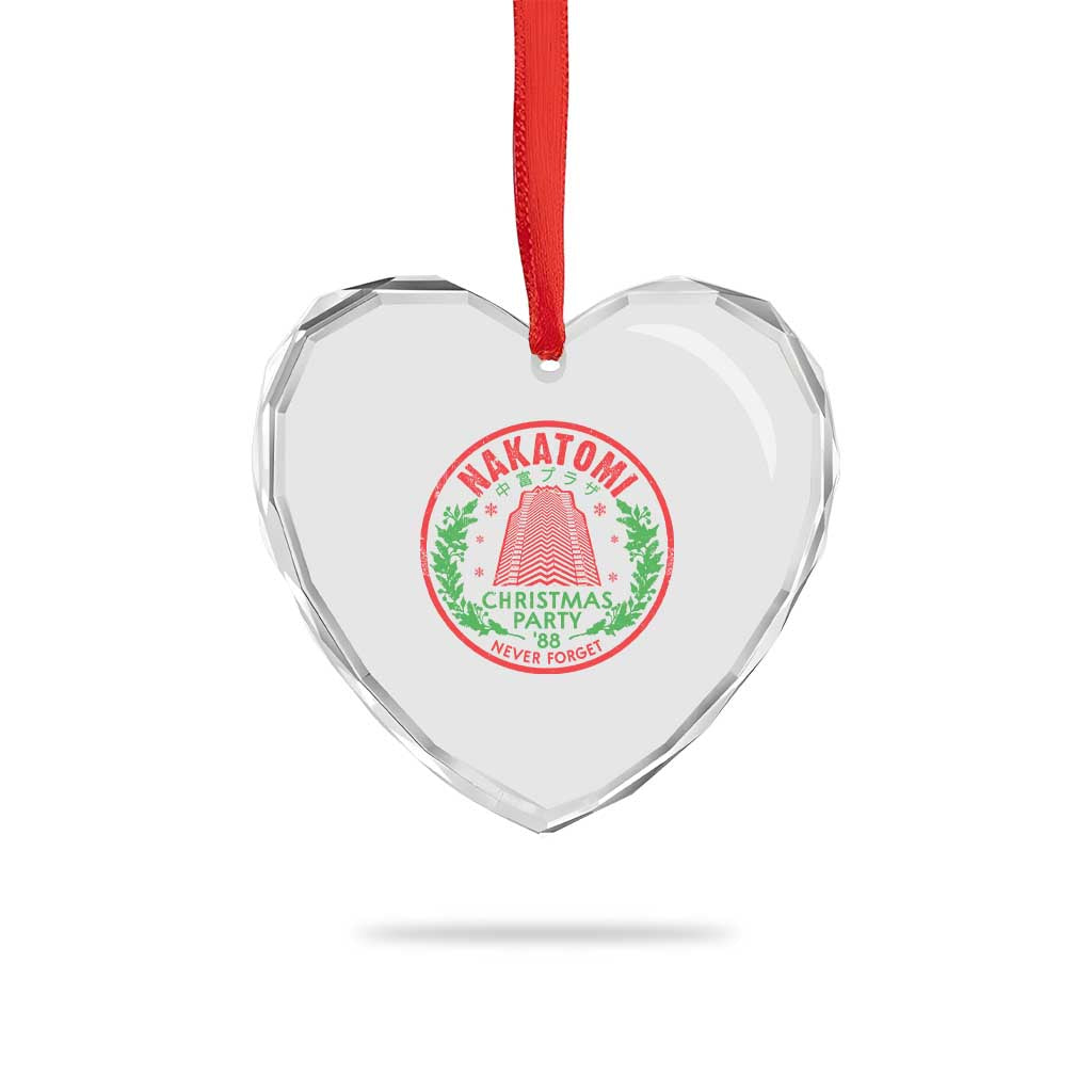 Christmas Nakatomi Plaza Heart Crystal Glass Ornament Christmas Party 1988 Never Forget Xmas Mistletoe TS11 Print Your Wear