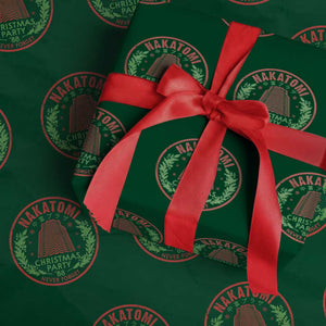 Christmas Nakatomi Plaza Wrapping Paper Roll Christmas Party 1988 Never Forget Xmas Mistletoe TS11 Green Print Your Wear