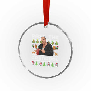 Christmas Pass The Gabagool Crystal Glass Ornament Retro TV Show Funny Ugly Xmas TS10 Print Your Wear