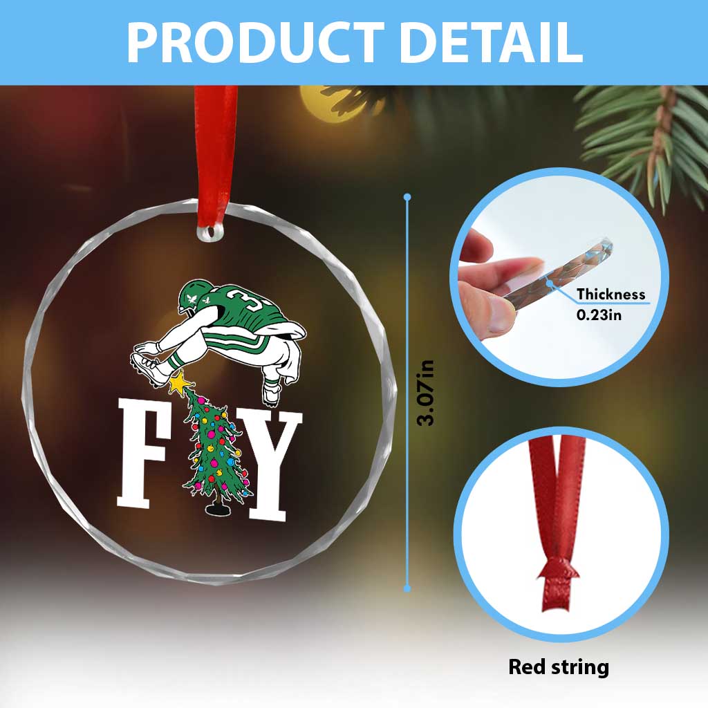 Christmas Philly Lover Crystal Glass Ornament Barkley Backwards Hurdle Xmas Tree TS10 Print Your Wear