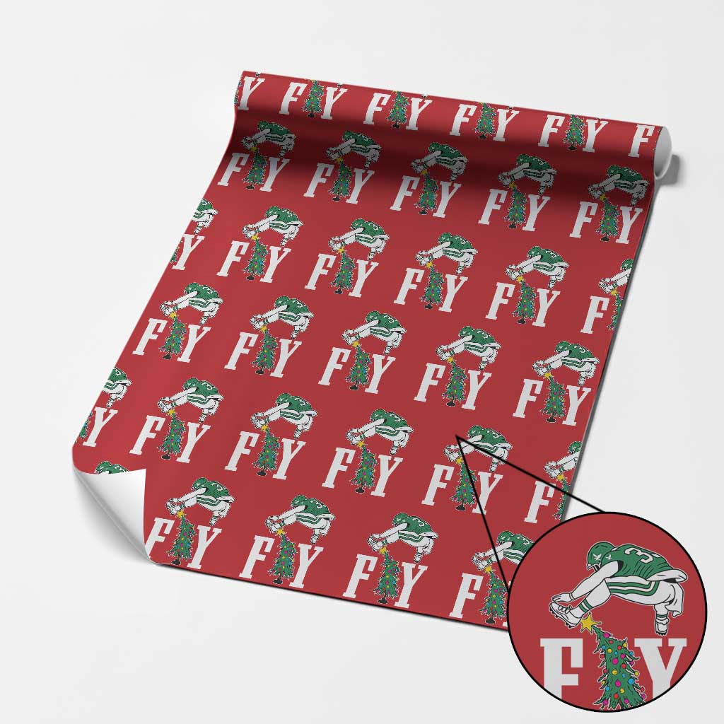 Christmas Philly Lover Wrapping Paper Roll Barkley Backwards Hurdle Xmas Tree TS10 Red Print Your Wear