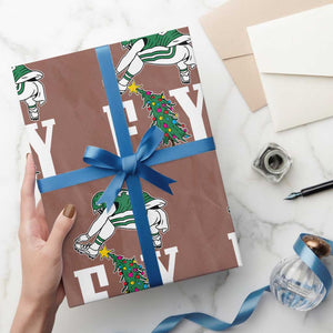 Christmas Philly Lover Wrapping Paper Roll Barkley Backwards Hurdle Xmas Tree TS10 Mocha Print Your Wear