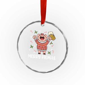 Christmas Pig Drinking Beer Crystal Glass Ornament Funny Merry Pigmas Gift TS12 Print Your Wear