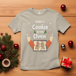 Christmas Pregnancy Gingerbread Baby Cookie In This Oven T Shirt TS09 Sand Printyourwear