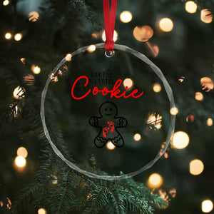 Christmas Pregnant Crystal Glass Ornament Baking A Little Cookie Maternity Gingerbread TS10 Print Your Wear