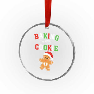 Christmas Pregnant Crystal Glass Ornament Baking A Little Cookie Maternity Pregnancy Announcement TS10 Print Your Wear