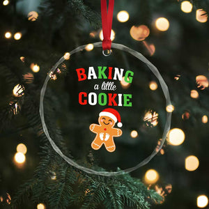 Christmas Pregnant Crystal Glass Ornament Baking A Little Cookie Maternity Pregnancy Announcement TS10 Print Your Wear