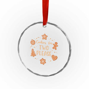 Christmas Pregnant Crystal Glass Ornament Cookies For Two Please Pregnancy Announcement TS10 Print Your Wear