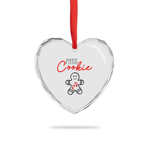 Christmas Pregnant Heart Crystal Glass Ornament Baking A Little Cookie Maternity Gingerbread TS10 Print Your Wear