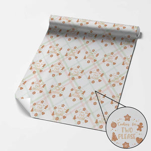 Christmas Pregnant Wrapping Paper Roll Cookies For Two Please Pregnancy Announcement TS10 Christmas Plaid Print Your Wear
