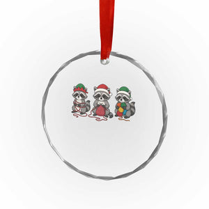 Christmas Raccoon Knitting Crystal Glass Ornament Funny Holiday Yarn Gift TS12 Print Your Wear