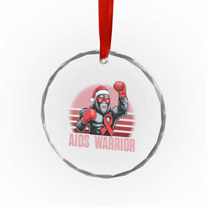 Christmas Santa Bigfoot HIV Awareness Crystal Glass Ornament Retro Vintage Style Gift TS12 Print Your Wear