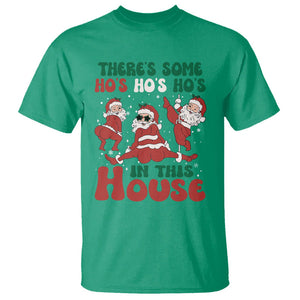 Christmas Santa T Shirt Theres Some Hos In This House Funny Xmas TS02 Irish Green Printyourwear
