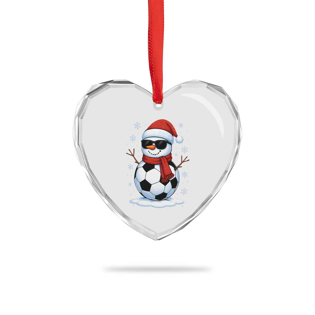 Christmas Soccer Snowman Heart Crystal Glass Ornament Snowflakes Holiday Sports Xmas Pajamas Red Santa Hat TS10 Print Your Wear