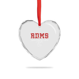 Christmas Sonographer Heart Crystal Glass Ornament RDMS Ultrasound Tech Technologist Gift TS10 Print Your Wear