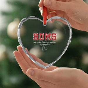 Christmas Sonographer Heart Crystal Glass Ornament RDMS Ultrasound Tech Technologist Gift TS10 Print Your Wear