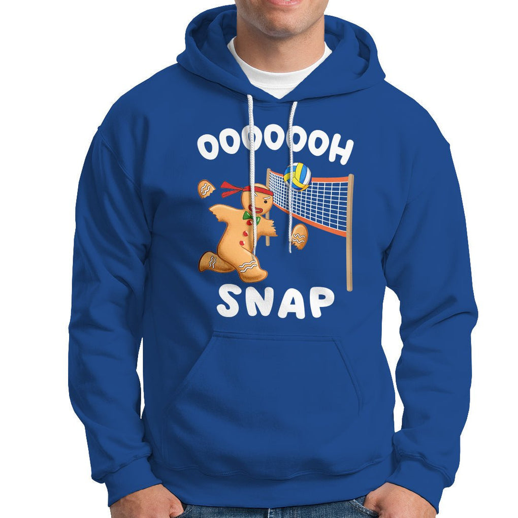 Christmas Sport Hoodie Volleyball Player Gingerbread Man Blocker Oh Snap TS09 Royal Blue Printyourwear