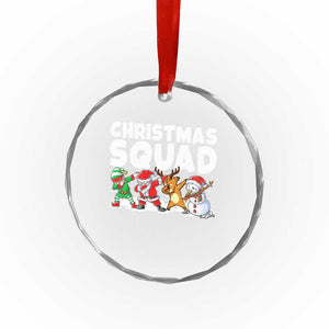 Christmas Squad Crystal Glass Ornament Santa Dabbing Elf Family Matching Pajamas TS10 Print Your Wear