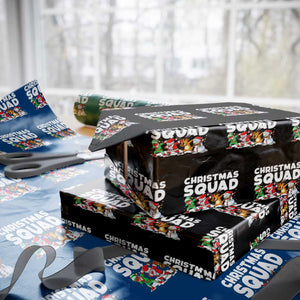 Christmas Squad Wrapping Paper Roll Santa Dabbing Elf Family Matching Pajamas TS10 Black Print Your Wear