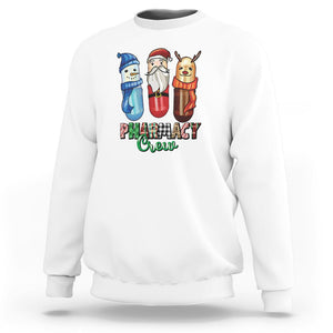 Christmas Sweatshirt Snowman Reindeer Santa Pharmacy Crew TS09 White Printyourwear