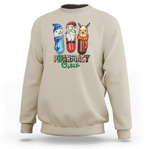 Christmas Sweatshirt Snowman Reindeer Santa Pharmacy Crew TS09 Sand Printyourwear