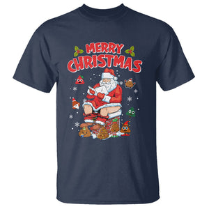 Christmas T Shirt Funny Santa Pooping Down The Chimney TS09 Printyourwear