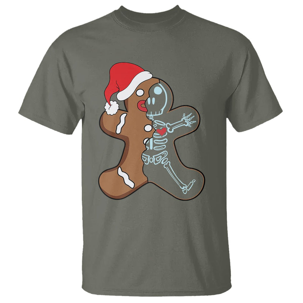 Christmas T Shirt Gingerbread Skeleton X-Ray Tech Nurse TS09 Printyourwear