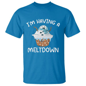 Christmas T Shirt I'm Having a Meltdown Snowman Xmas Melting Snow Icecream TS09 Printyourwear