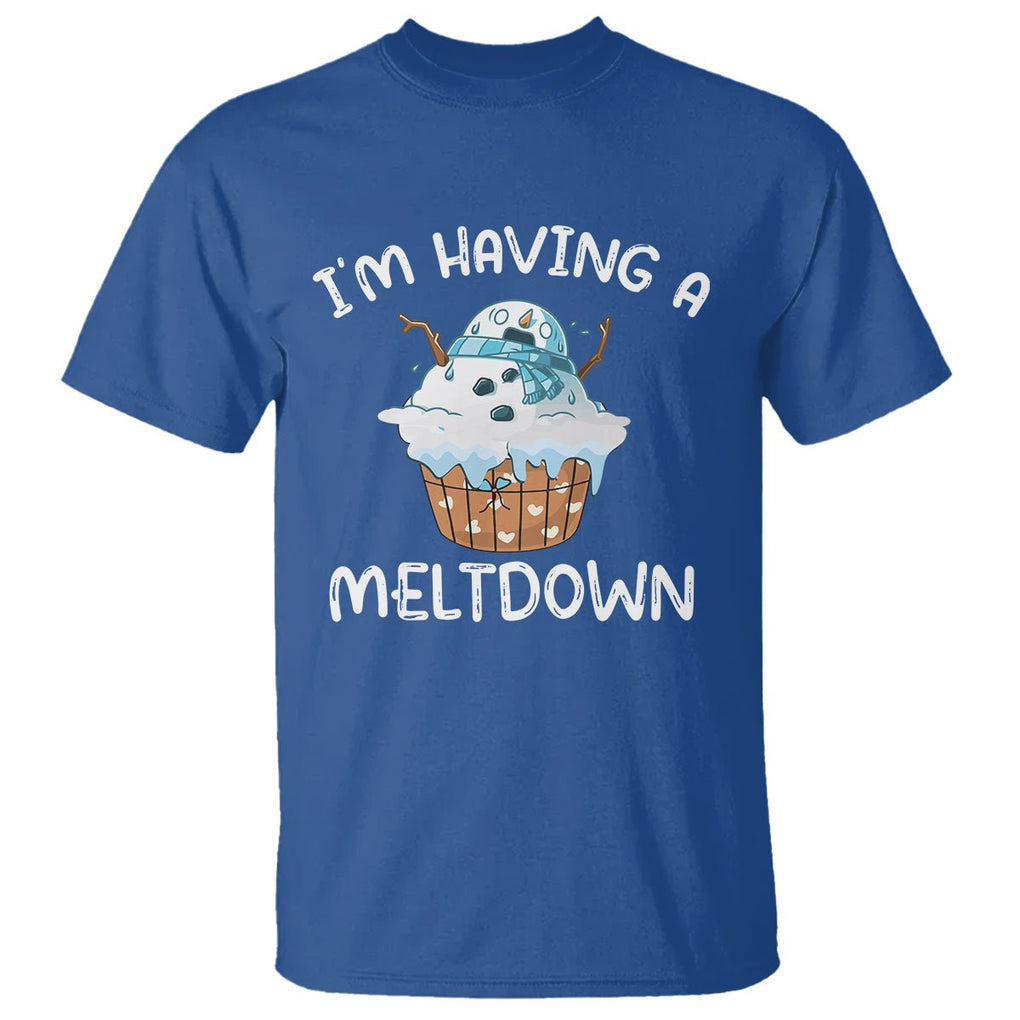 Christmas T Shirt I'm Having a Meltdown Snowman Xmas Melting Snow Icecream TS09 Printyourwear