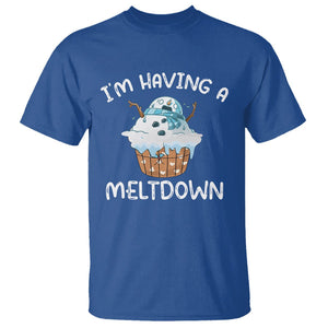 Christmas T Shirt I'm Having a Meltdown Snowman Xmas Melting Snow Icecream TS09 Printyourwear