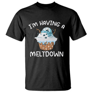 Christmas T Shirt I'm Having a Meltdown Snowman Xmas Melting Snow Icecream TS09 Sapphire Printyourwear