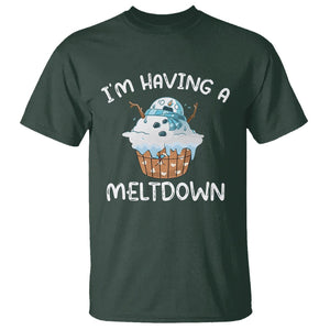 Christmas T Shirt I'm Having a Meltdown Snowman Xmas Melting Snow Icecream TS09 Printyourwear