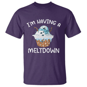 Christmas T Shirt I'm Having a Meltdown Snowman Xmas Melting Snow Icecream TS09 Printyourwear
