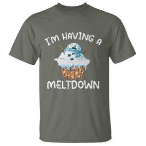 Christmas T Shirt I'm Having a Meltdown Snowman Xmas Melting Snow Icecream TS09 Printyourwear