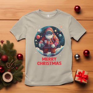 Christmas T Shirt Santa Astronaut Xmas Space Colorful Planet TS09 Sand Printyourwear