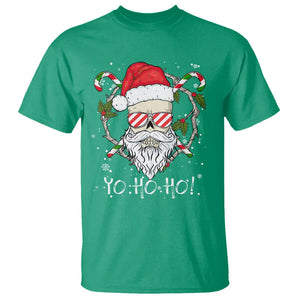 Christmas T Shirt Skull Santa Beard Sunglass Candy Cane TS09 Printyourwear