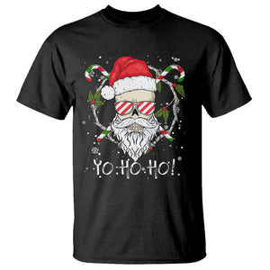 Christmas T Shirt Skull Santa Beard Sunglass Candy Cane TS09 Purple Printyourwear