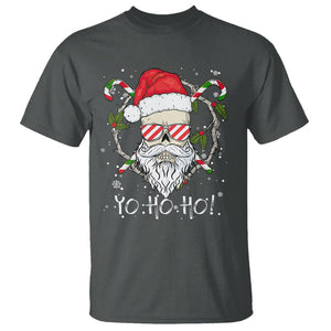 Christmas T Shirt Skull Santa Beard Sunglass Candy Cane TS09 Printyourwear